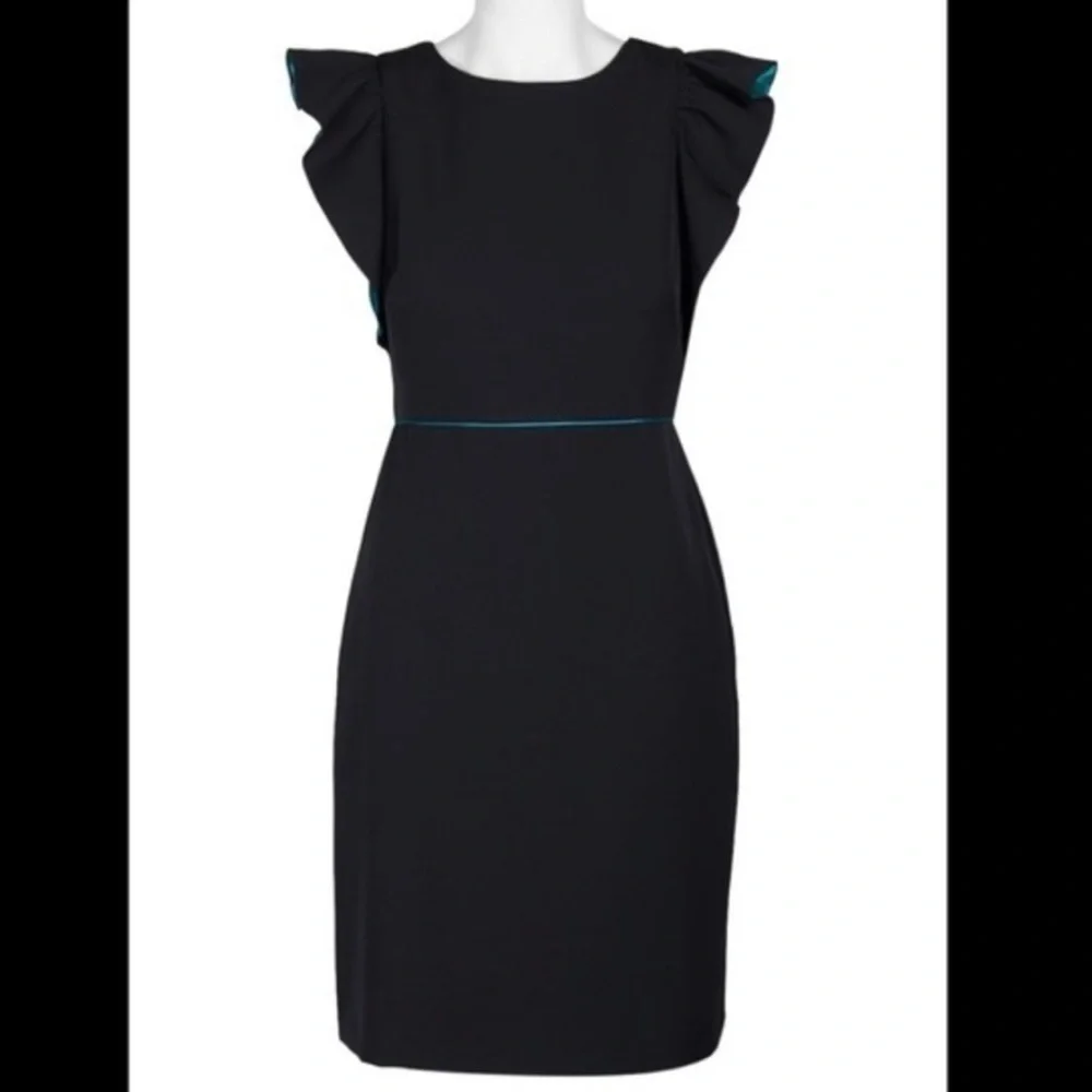 NWT Taylor Knee Length Flutter Sleeve Sheath Dress - Picture 4 of 5